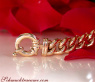 Gold Pur: Stattliches Rundpanzer Armband in Gelbgold 585