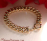 Gold Pur: Stattliches Rundpanzer Armband in Gelbgold 585