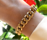 Gold Pur: Stattliches Rundpanzer Armband in Gelbgold 585