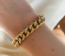 Gold Pur: Stattliches Rundpanzer Armband in Gelbgold 585