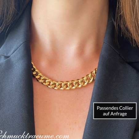 Rundpanzer Collier in Gelbgold 585