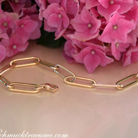 Gold Pur: Edles Paper Clip Armband in Gelbgold 585