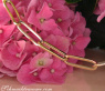 Gold Pur: Edles Paper Clip Armband in Gelbgold 585