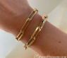 Gold Pur: Edles Paper Clip Armband in Gelbgold 585
