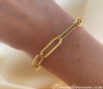 Gold Pur: Edles Paper Clip Armband in Gelbgold 585