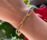 Gold Pur: Edles Paper Clip Armband in Gelbgold 585