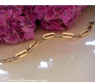 Gold Pur: Stattliches Paperclip Armband in Gelbgold 585