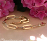Gold Pur: Stattliches Paperclip Armband in Gelbgold 585