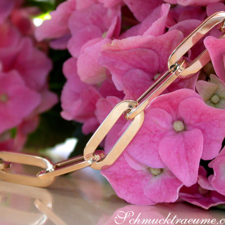 Gold Pur: Stattliches Paperclip Armband in Gelbgold 585