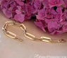 Gold Pur: Stattliches Paperclip Armband in Gelbgold 585
