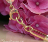 Gold Pur: Stattliches Paperclip Armband in Gelbgold 585