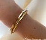 Gold Pur: Stattliches Paperclip Armband in Gelbgold 585