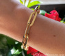 Gold Pur: Stattliches Paperclip Armband in Gelbgold 585