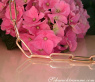 Gold Pur: Auffallende Paperclip Halskette / Collier in Gelbgold 585