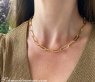 Paperclip Halskette / Collier in Gelbgold 585