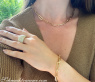 Gold Pur: Auffallende Paperclip Halskette / Collier in Gelbgold 585