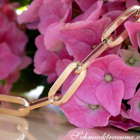 Paperclip Halskette in Gelbgold 585