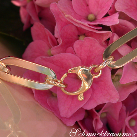 Paperclip Halskette in Gelbgold 585