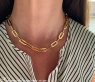 Paperclip Halskette in Gelbgold 585