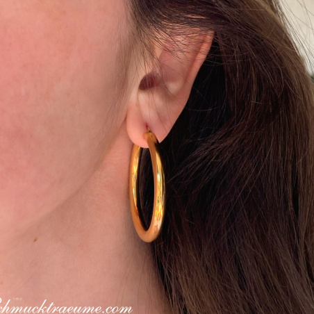 Gold Pur: Zeitlose Creolen in Gelbgold 585 (Ø 40 mm)