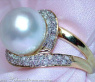 Fabulous Southsea Pearl Diamond Ring