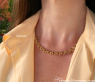 Breite Erbs Kette / Collier in Gelbgold 585