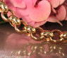 Gold Pur: Stattliche Erbs Kette / Collier in Gelbgold 585