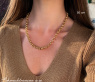 Breite Erbs Kette / Collier in Gelbgold 585