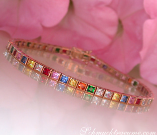 Prächtiges Multicolor Saphir Armband