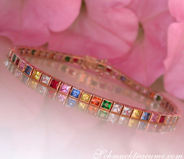 Prächtiges Multicolor Saphir Armband