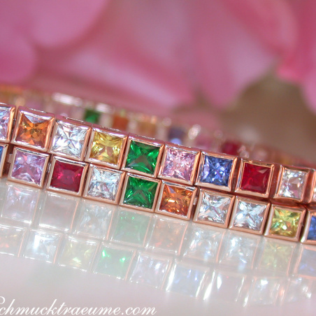 Prächtiges Multicolor Saphir Armband