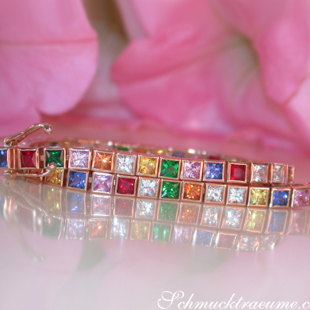 Prächtiges Multicolor Saphir Armband