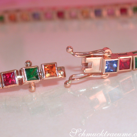 Prächtiges Multicolor Saphir Armband