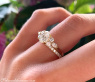 Femininer Diamant Solitär Ring im Ovalschliff