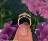 Femininer Diamant Solitär Ring im Ovalschliff