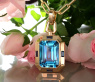 Außergewöhnliches Blautopas Collier (14,25 ct.) | SCHMUCKTRÄUME.COM