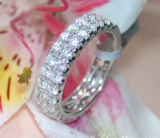 Two Row Diamond Eternity Ring