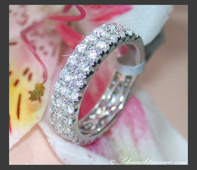 Two Row Diamond Eternity Ring Two Row Diamond Eternity Ring
