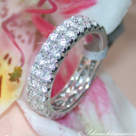 Two Row Diamond Eternity Ring