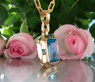 Außergewöhnliches Blautopas Collier (14,25 ct.) | SCHMUCKTRÄUME.COM