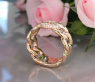 Auffallender Panzer Ketten Ring mit Brillanten