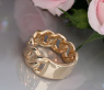 Auffallender Panzer Ketten Ring mit Brillanten