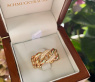 Auffallender Panzer Ketten Ring mit Brillanten