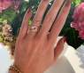 Auffallender Panzer Ketten Ring mit Brillanten