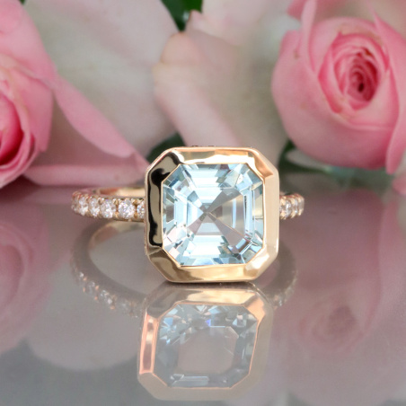 Raffinierter Aquamarin Ring "Surprise"