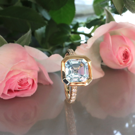 Raffinierter Aquamarin Ring "Surprise"