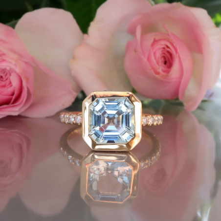 Raffinierter Aquamarin Ring "Surprise"