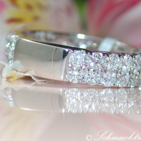 Two Row Diamond Eternity Ring