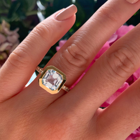 Raffinierter Aquamarin Ring "Surprise"