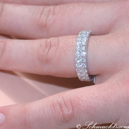 Two Row Diamond Eternity Ring